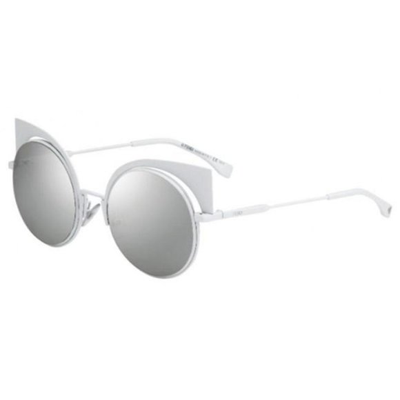 Fendi Women\'s Sunglasses Grey Silver Mirrored Lens